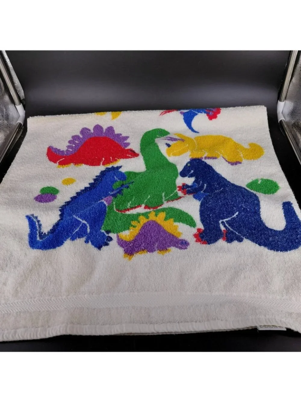 Vint Dinosaur Bath Hand Towel Set 30x60 Multicolor USA 3pc R.A. Briggs Leshner